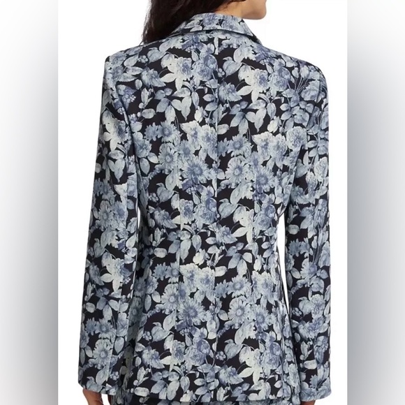 New Cinq a Sept Cheyenne Floral Print Blazer In Slate Multi Size 4 $595 - Picture 2 of 10